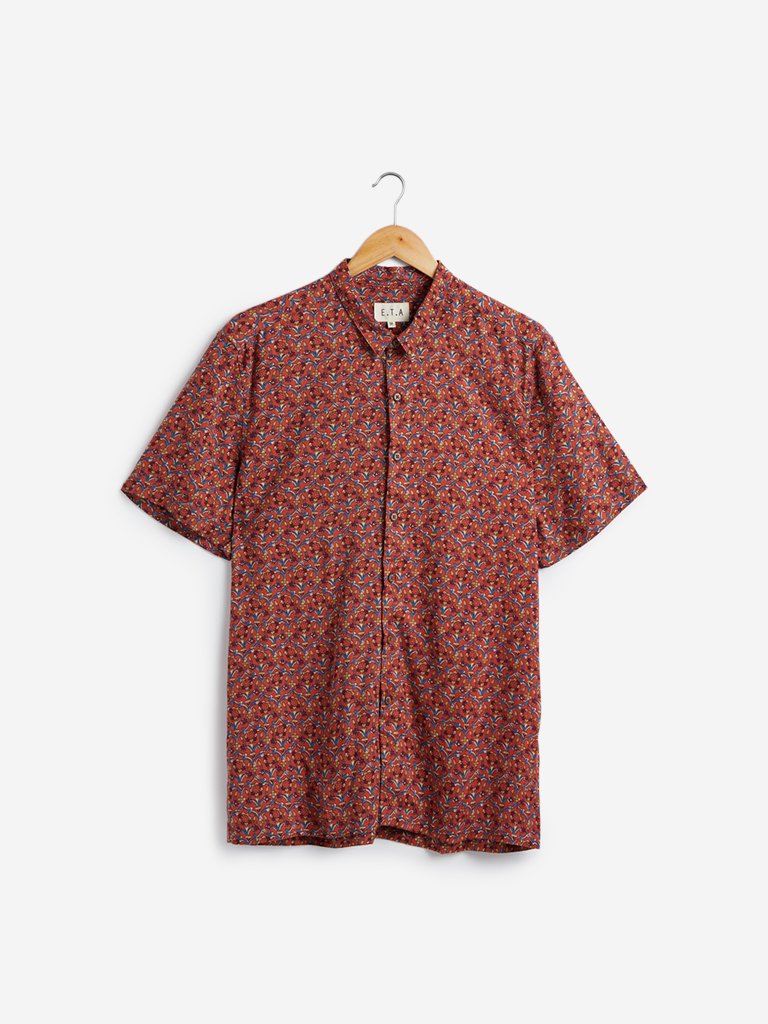 ETA Multicolour Floral Patterned Casual Shirt