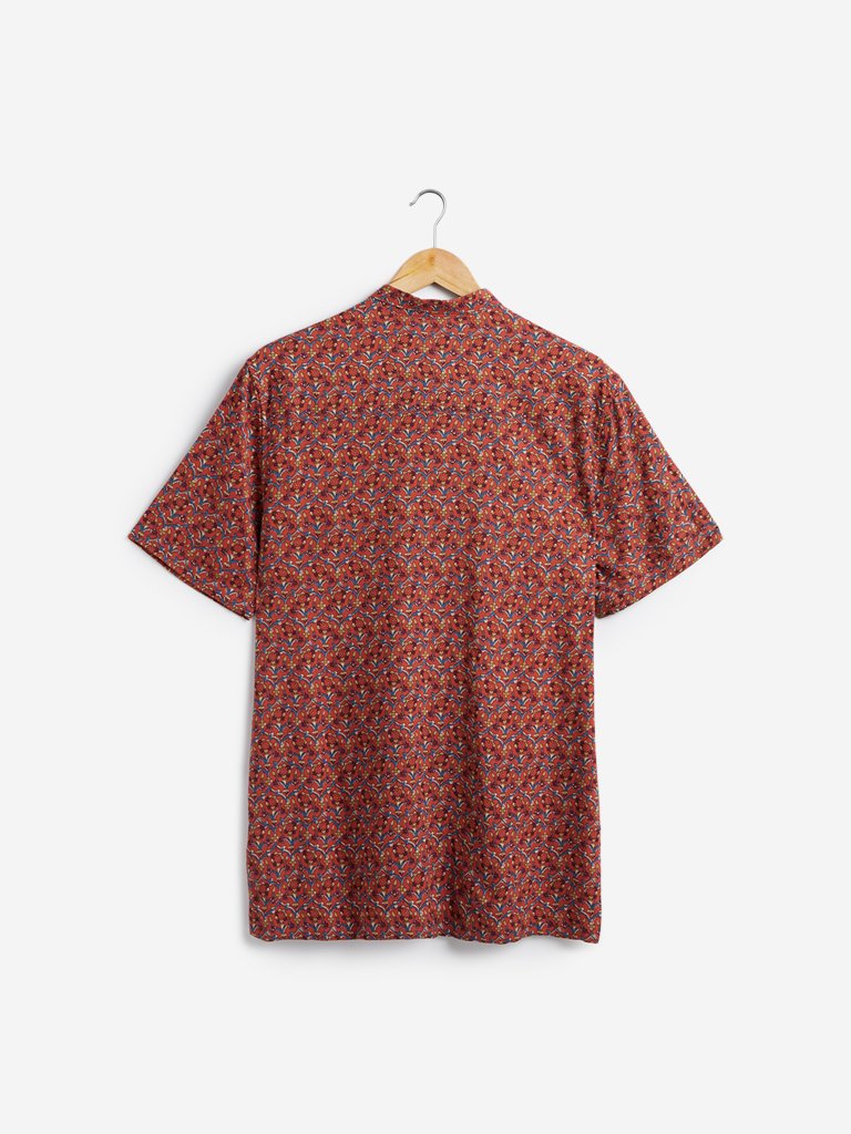 ETA Multicolour Floral Patterned Casual Shirt