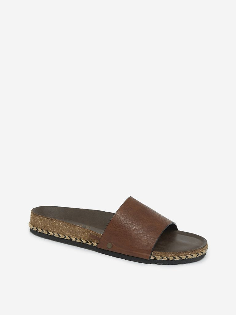 SOLEPLAY Brown Slides
