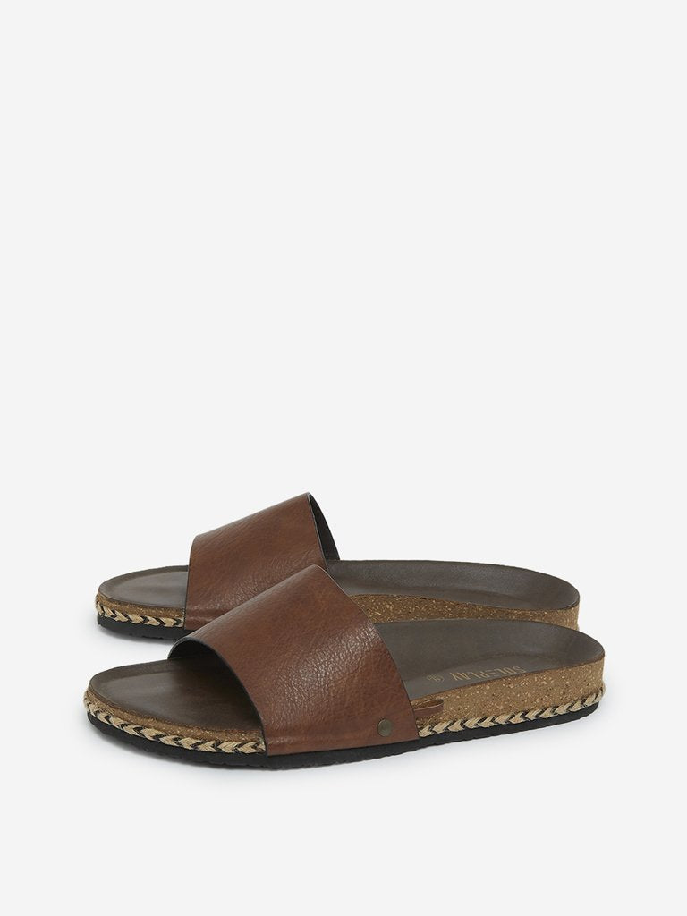 SOLEPLAY Brown Slides