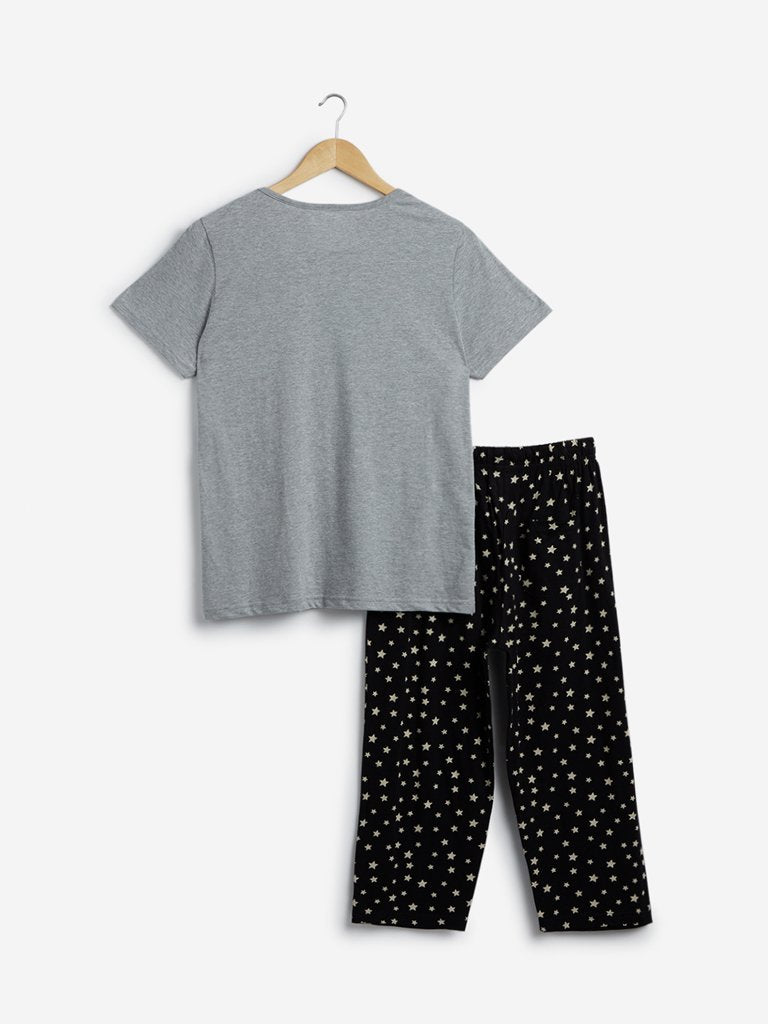 Wunderlove Grey Koala T-Shirt And Capris Set