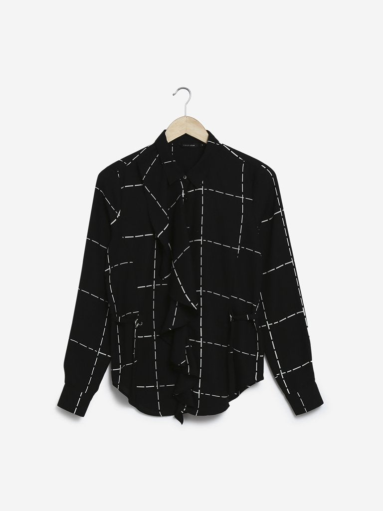 Wardrobe Black Checked Molly Shirt