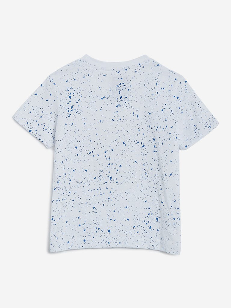 HOP Kids White Football Crewneck T-Shirt