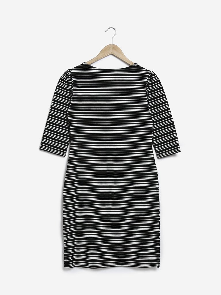 Wardrobe Black Striped Ena Dress