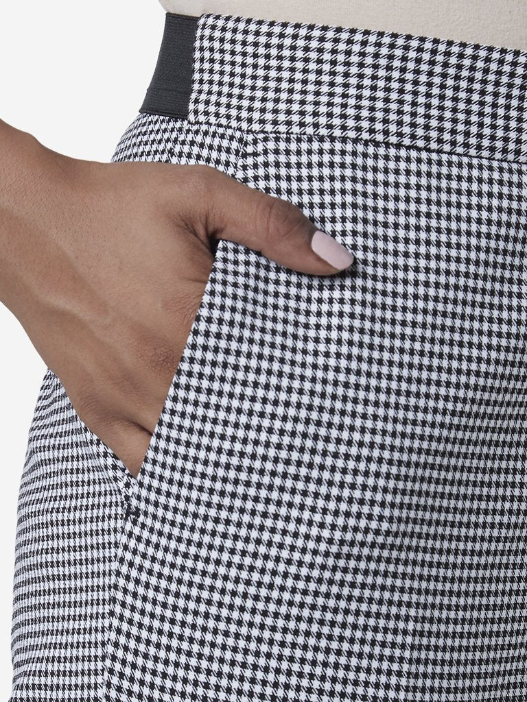 Wardrobe Black Houndstooth Megan Crop Trousers