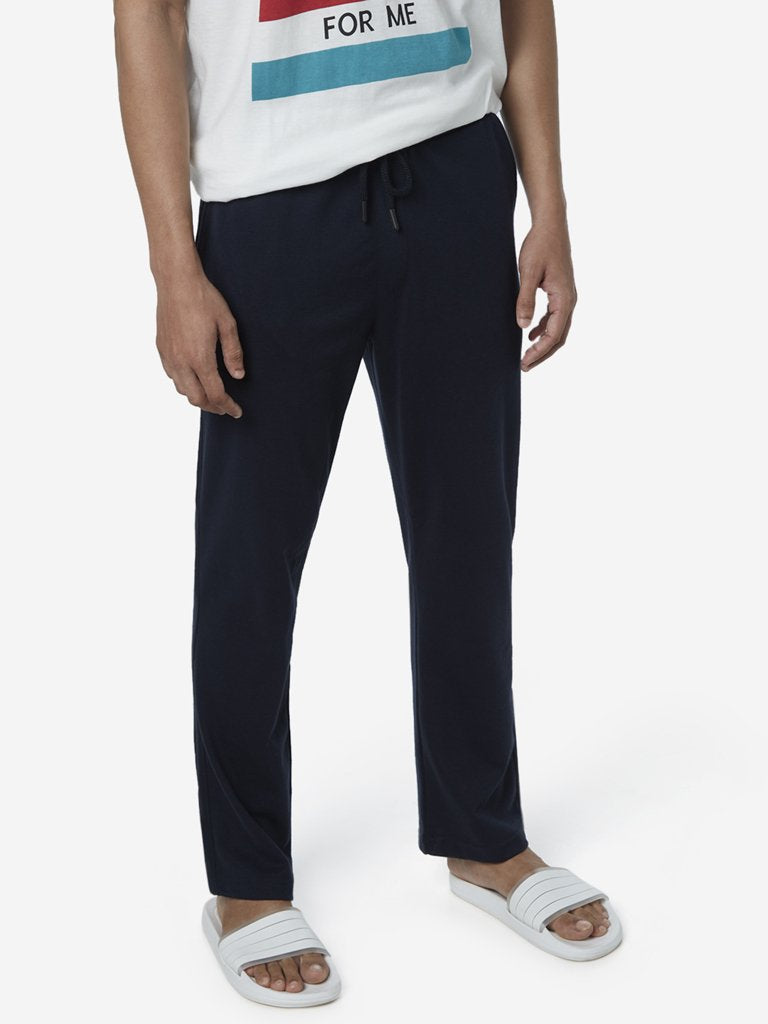 WES Lounge Navy Relaxed Fit Trackpants