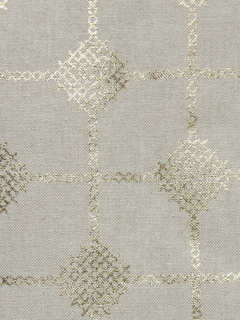 Westside Home Light Gold Embroidered Square Table Cloth