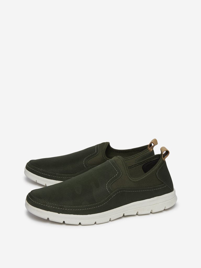 SOLEPLAY Olive Camouflage Pattern Loafers