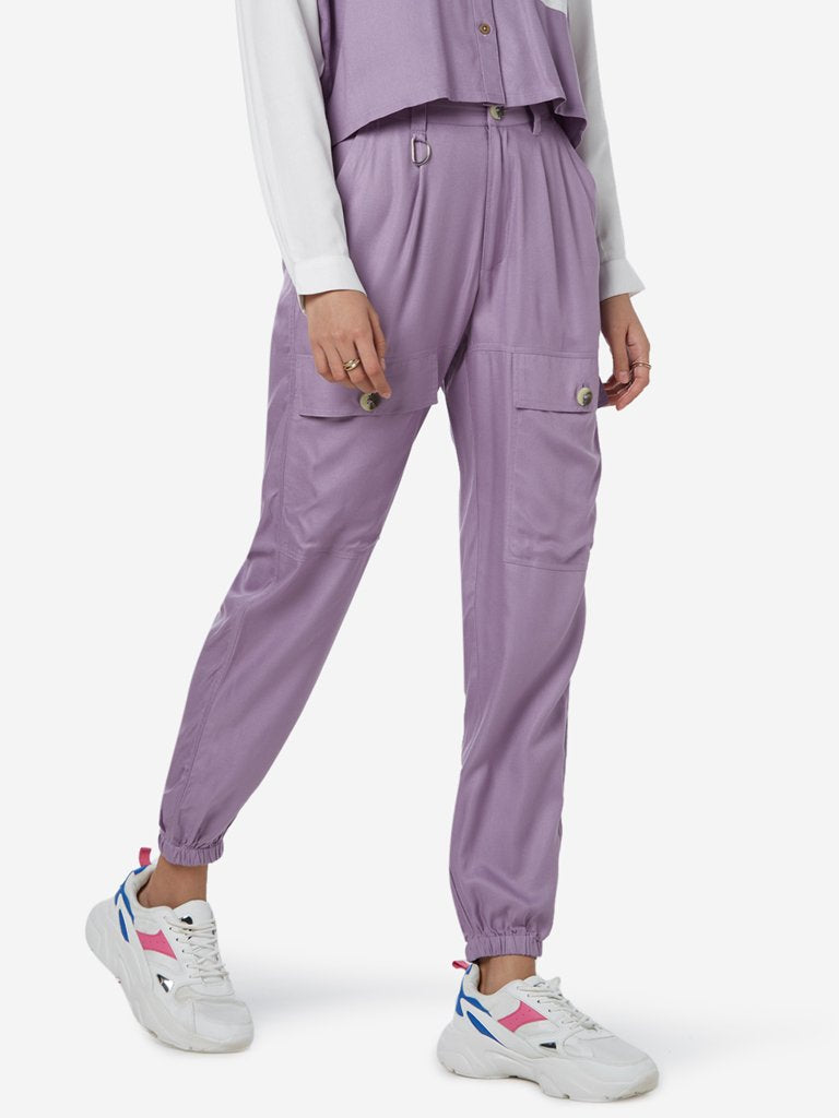 Nuon Lilac Twinkie Cargo-Style Joggers