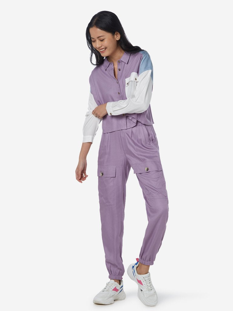 Nuon Lilac Twinkie Cargo-Style Joggers