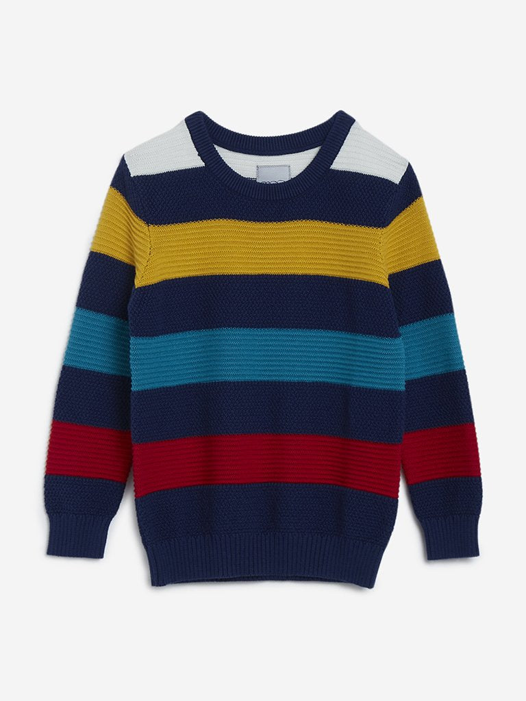 HOP Kids Indigo Striped Sweater