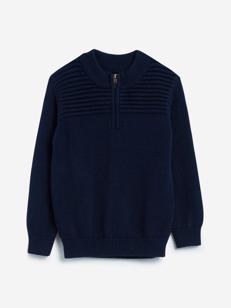 HOP Kids Navy Knitted Sweater