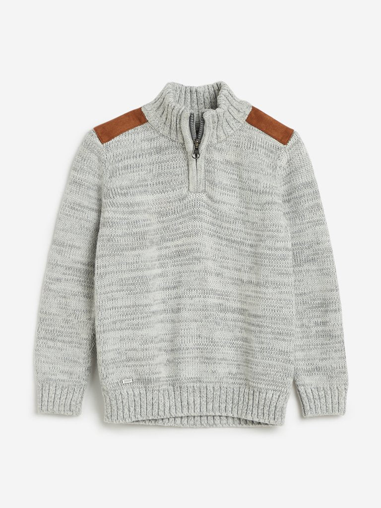 HOP Kids Grey Melange Sweater