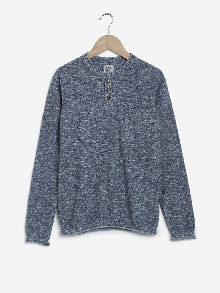 Y&F Kids Grey Knitted Crewneck T-Shirt