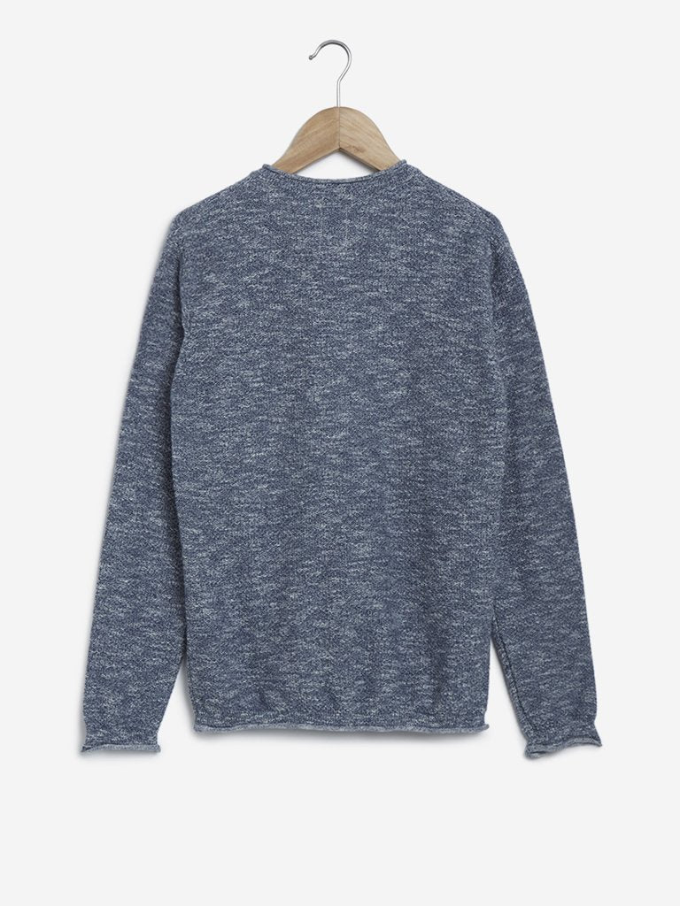 Y&F Kids Grey Knitted Crewneck T-Shirt