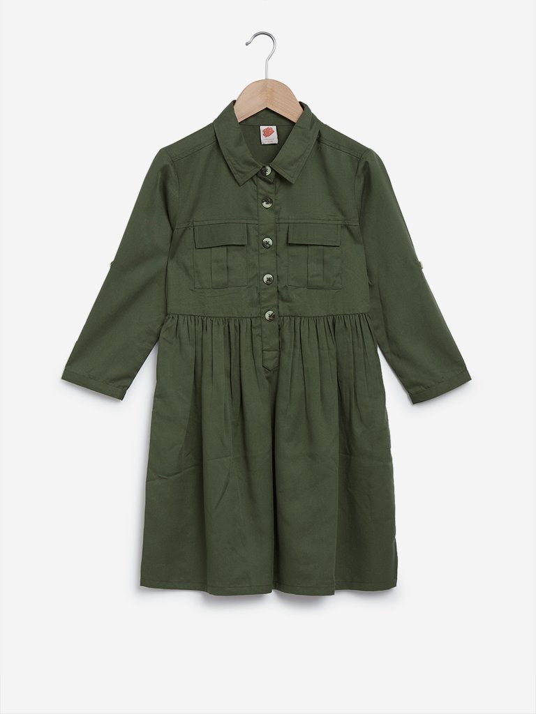 Y&F Kids Olive Shirtdress