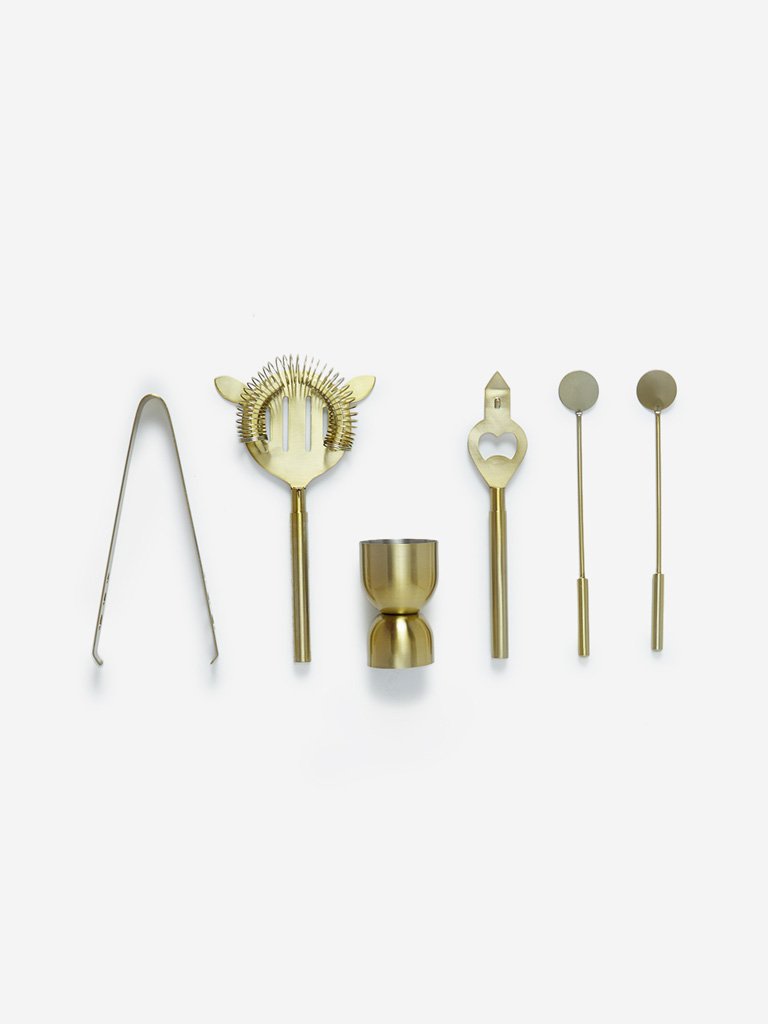 Westside Home Gold Bar Accessories Set of Five