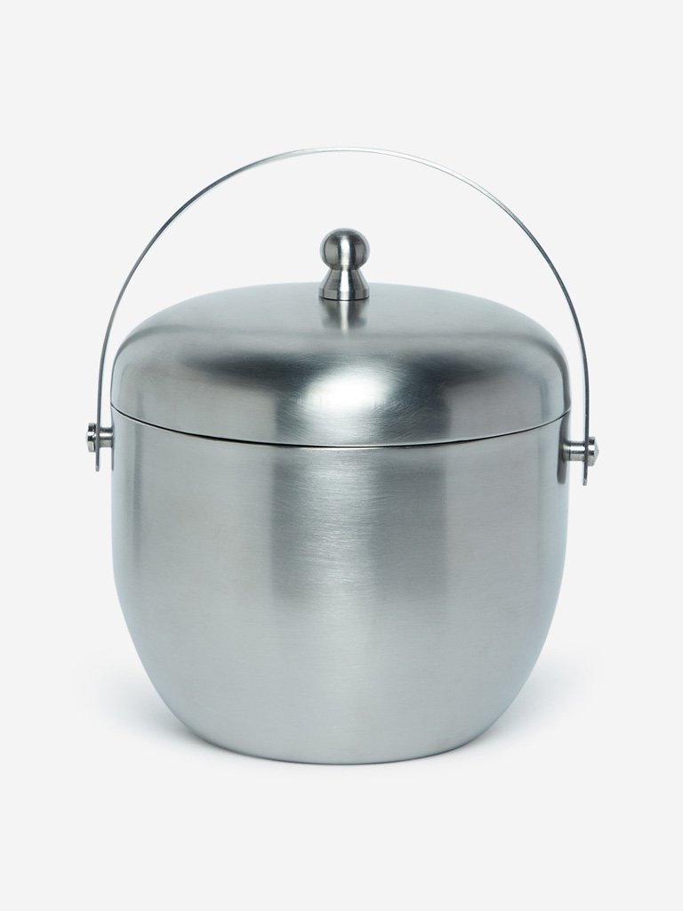 Westside Home Silver Double-Wall Ice Bucket