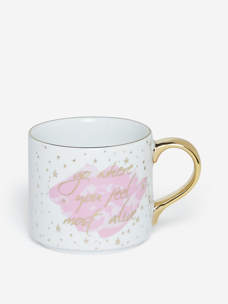 Westside Home Multicolour Text Printed Tea Cup