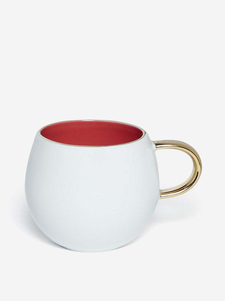 Westside Home White And Red Round Tea Cup