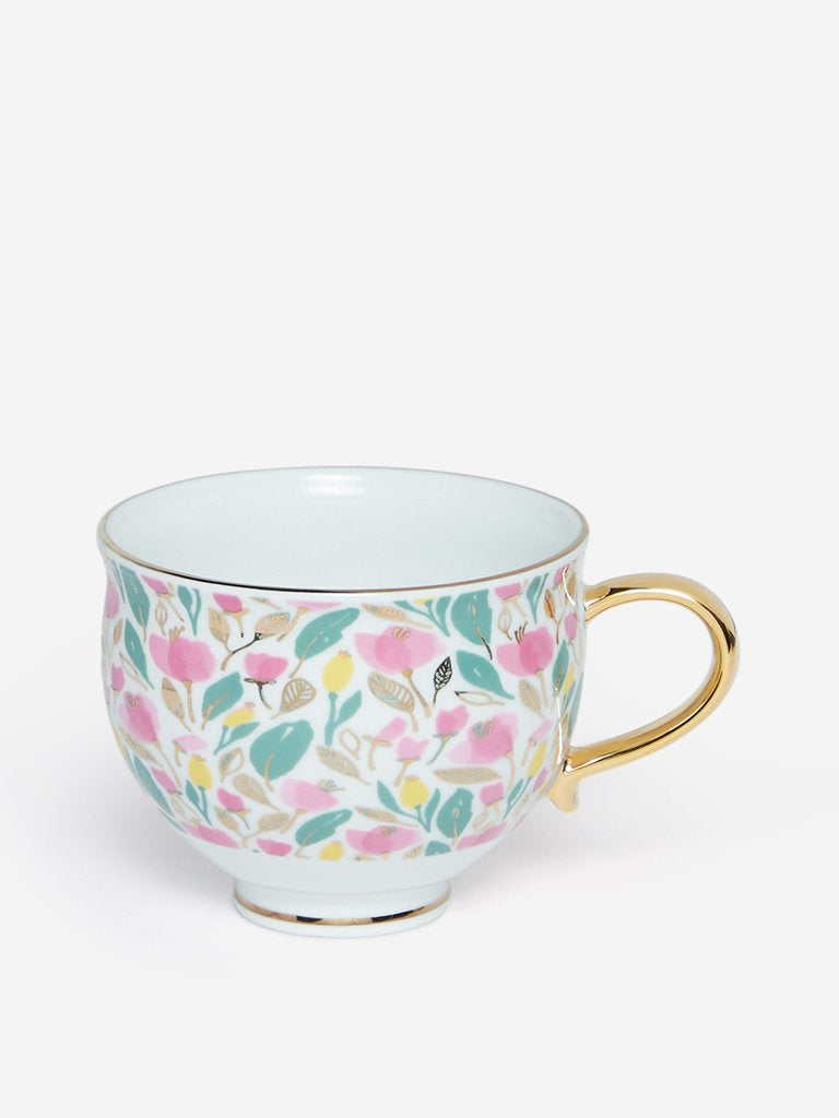 Westside Home Multicolour Floral Print Tea Cup