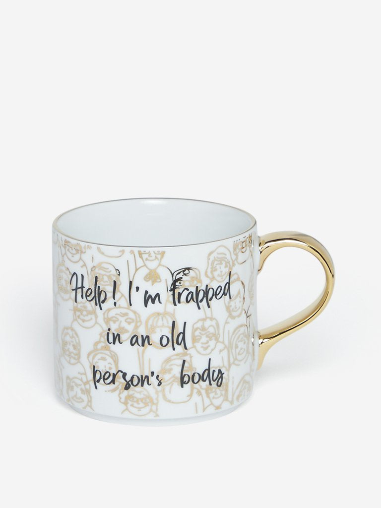 Westside Home White Patterned Tea Cup