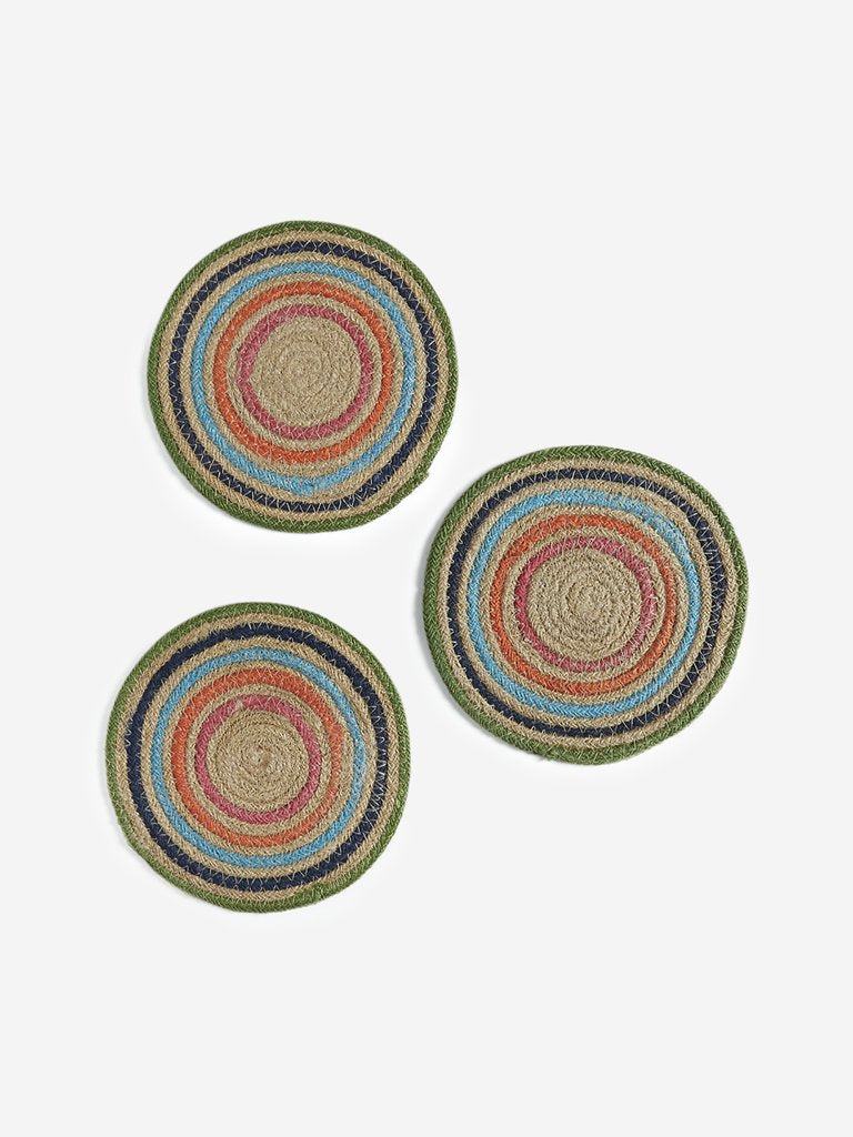 Westside Home Multicolour Woven Trivets Set of Three