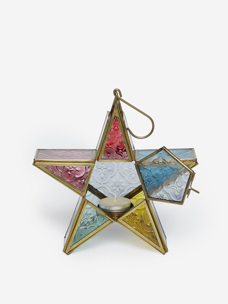 Westside Home Multicolour Star-Shaped Candle Holder