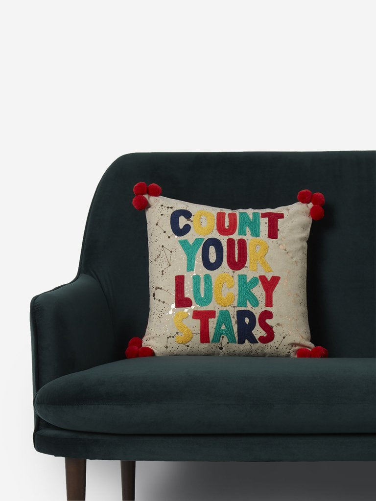 Westside Home Multicolour Typographic Print Cushion Cover