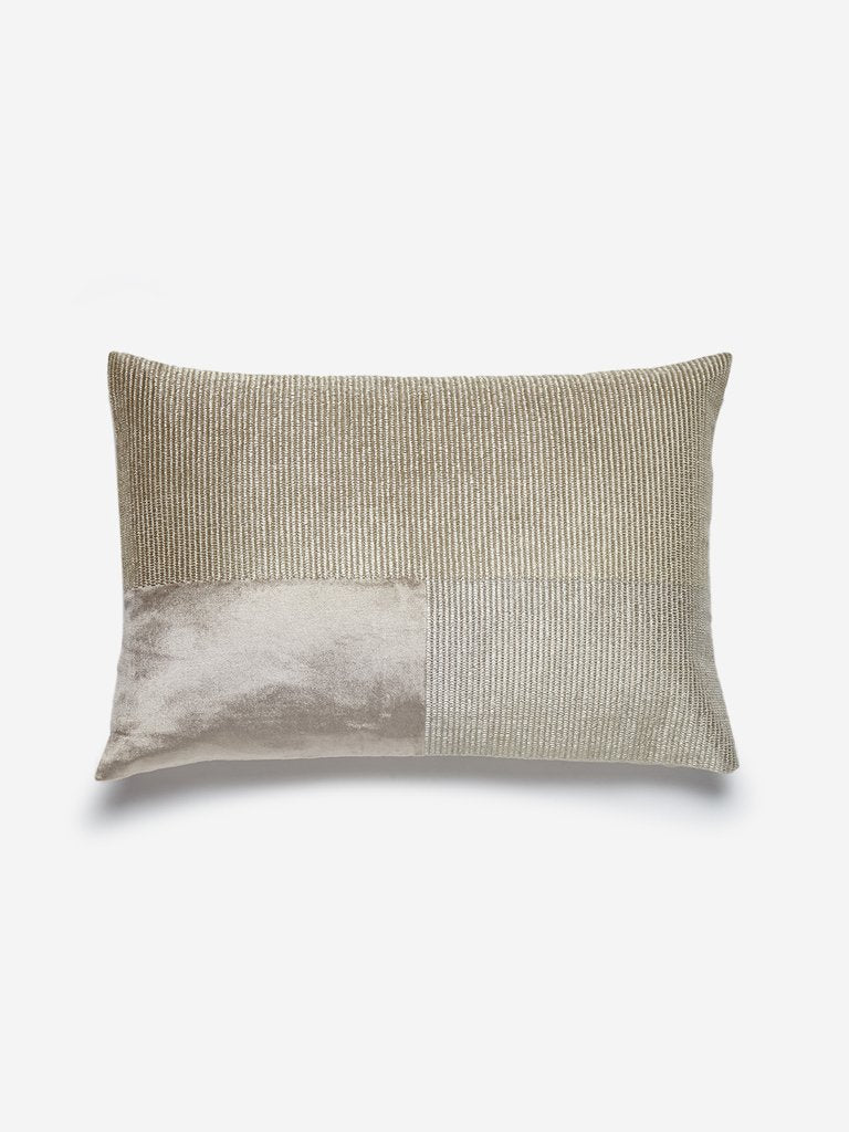 Westside Home Beige Woven Rectangular Cushion Cover