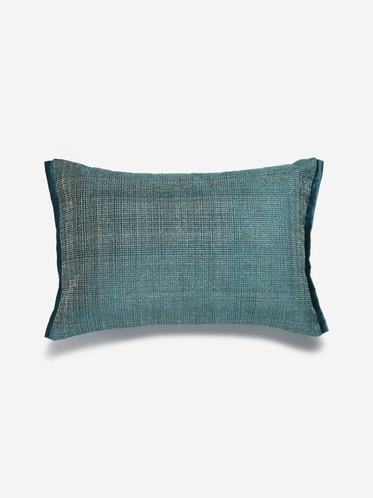 Westside Home Teal Woven Rectangular Cushion Cover