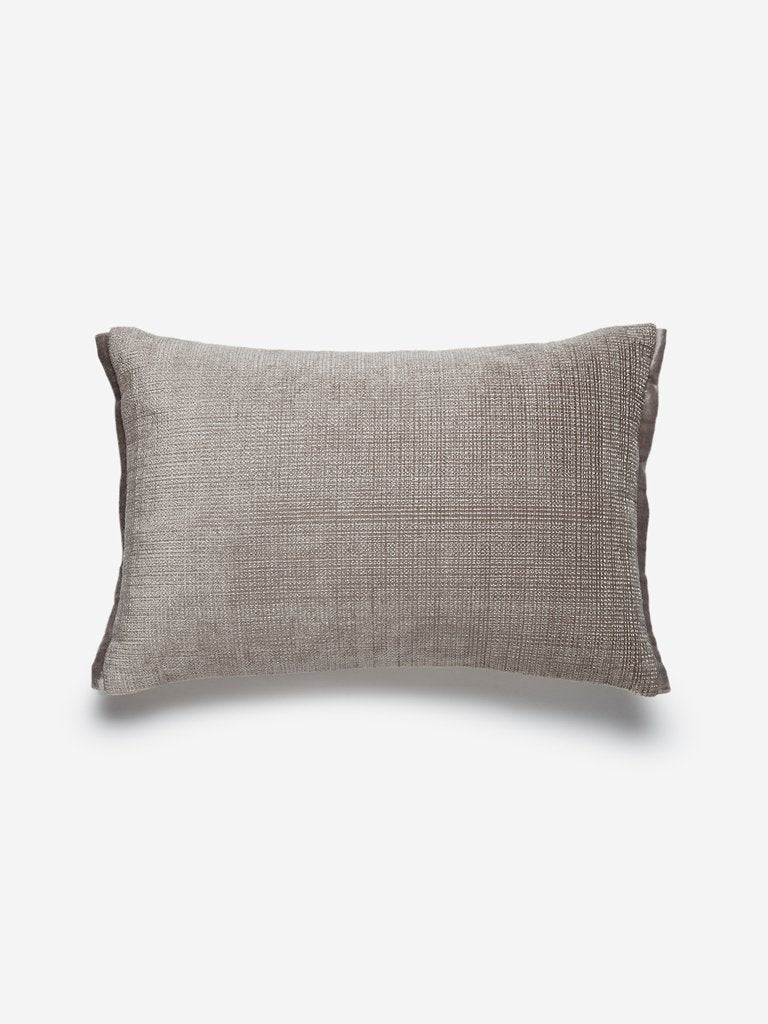 Westside Home Taupe Woven Rectangular Cushion Cover