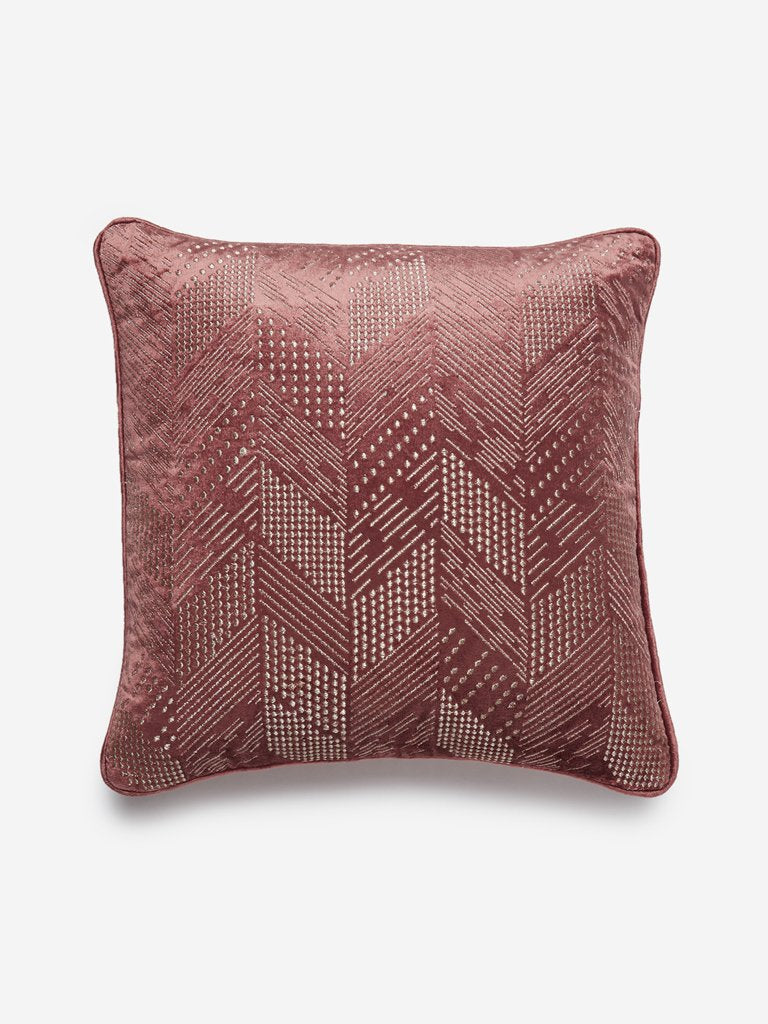Westside Home Rust Chevron Embroidery Cushion Cover