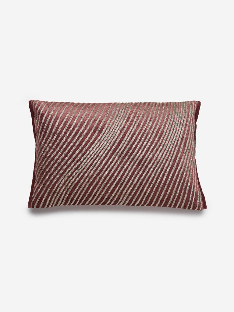 Westside Home Rust Stripe Patterned Cushion Cover