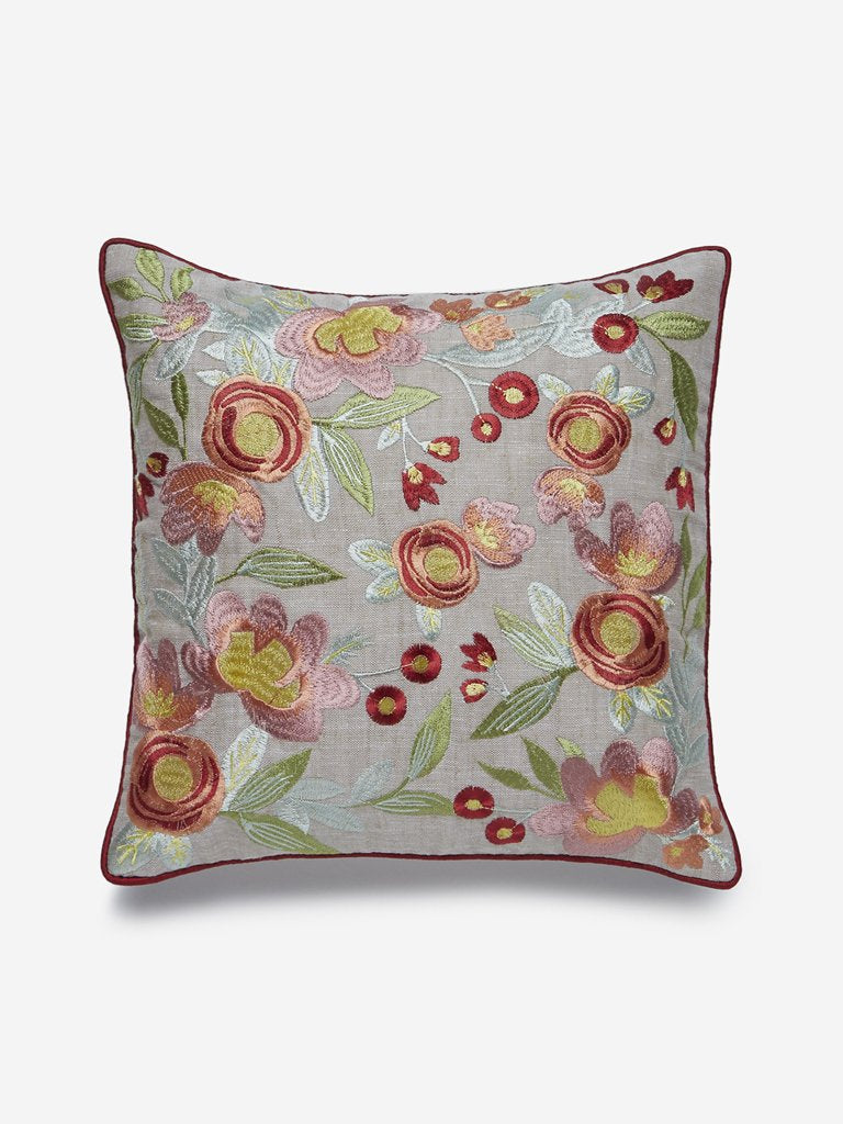 Westside Home Multicolour Embroidered Small Cushion Cover