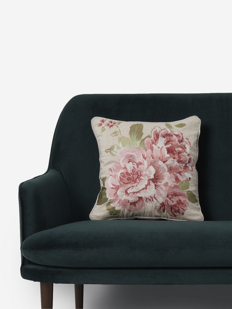 Westside Home Pink Floral Printed Cushion Cover