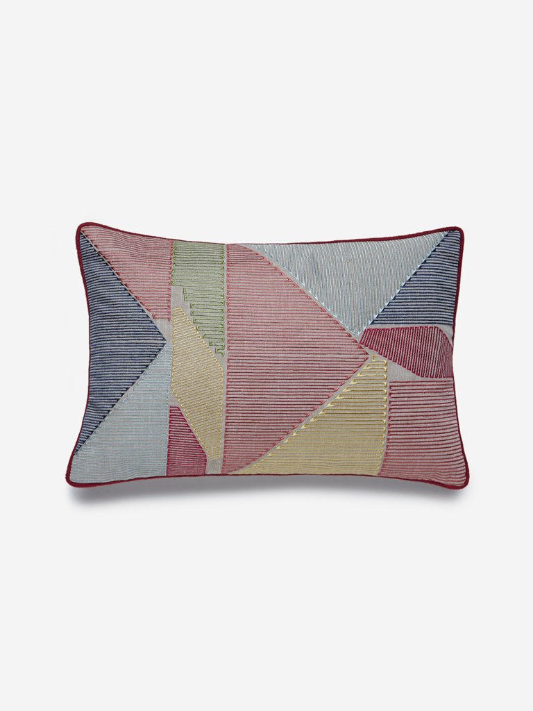 Westside Home Multicolour Geometrical Design Cushion Cover