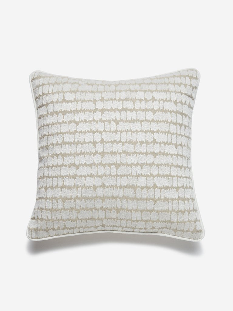Westside Home White Abstract Print Cushion Cover