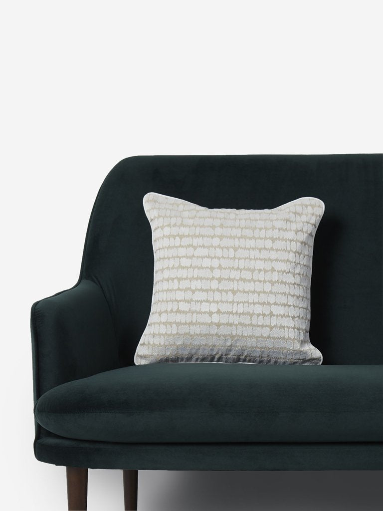 Westside Home White Abstract Print Cushion Cover