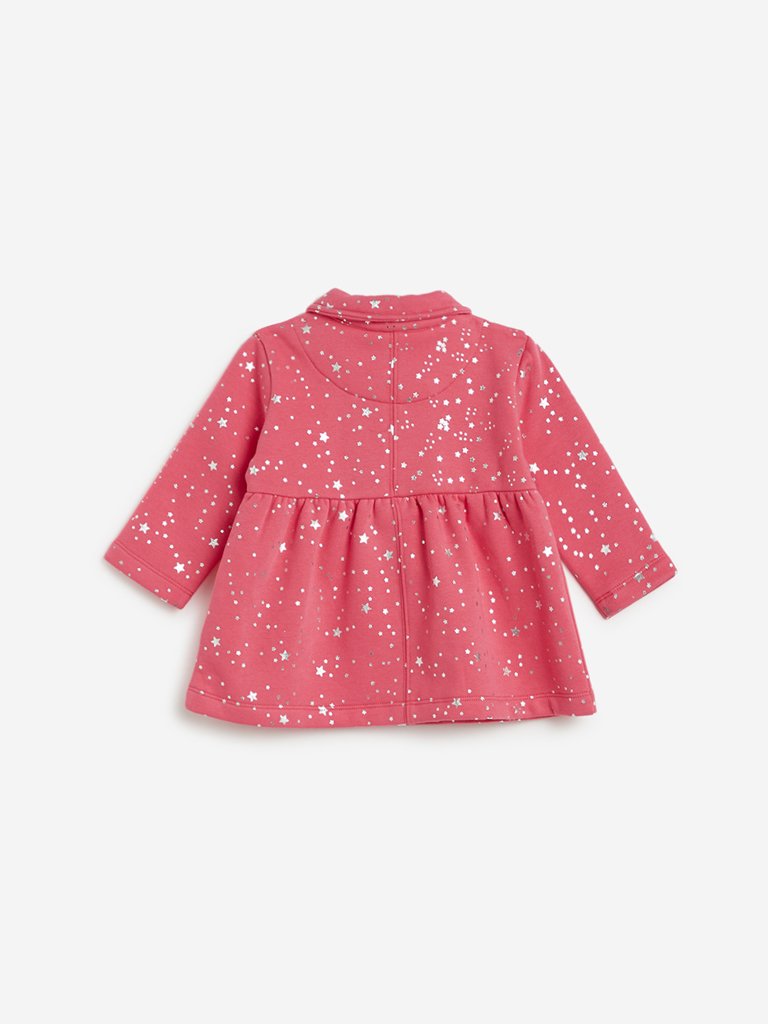 Baby HOP Pink Star Printed Coat