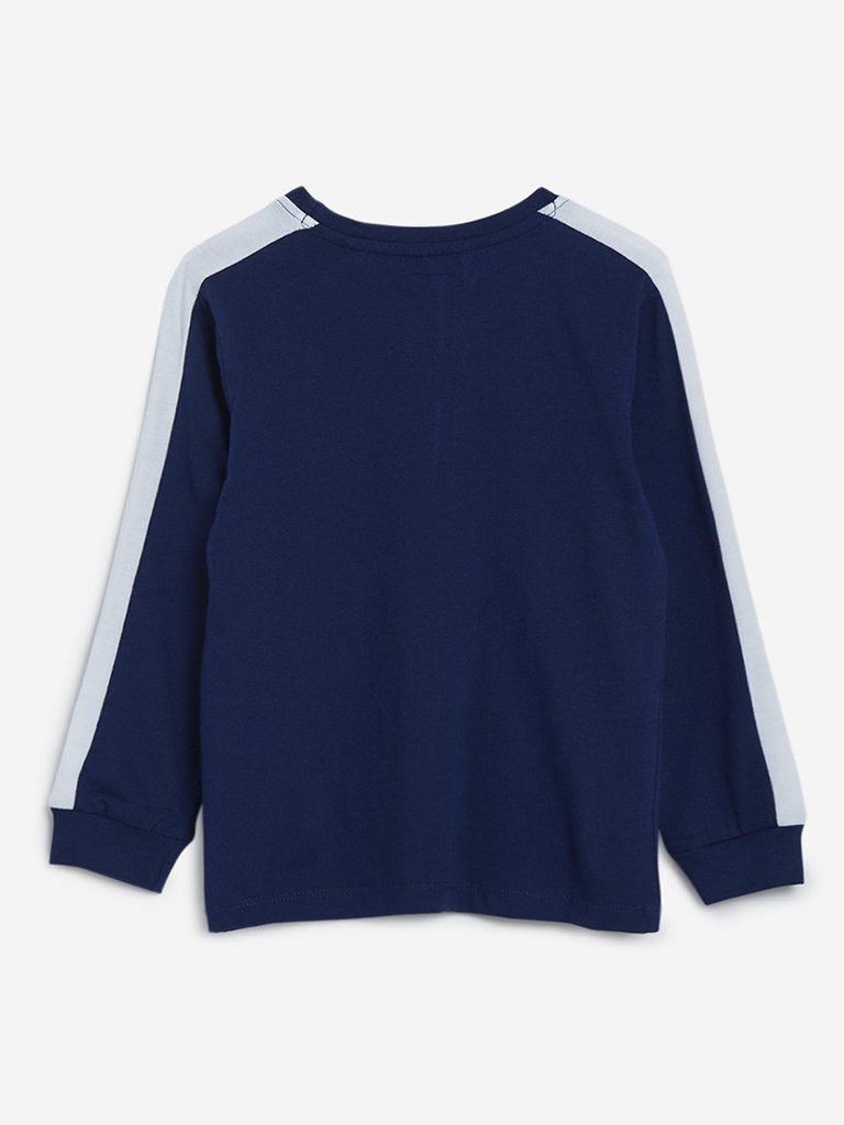 HOP Kids Navy Text Design T-Shirt