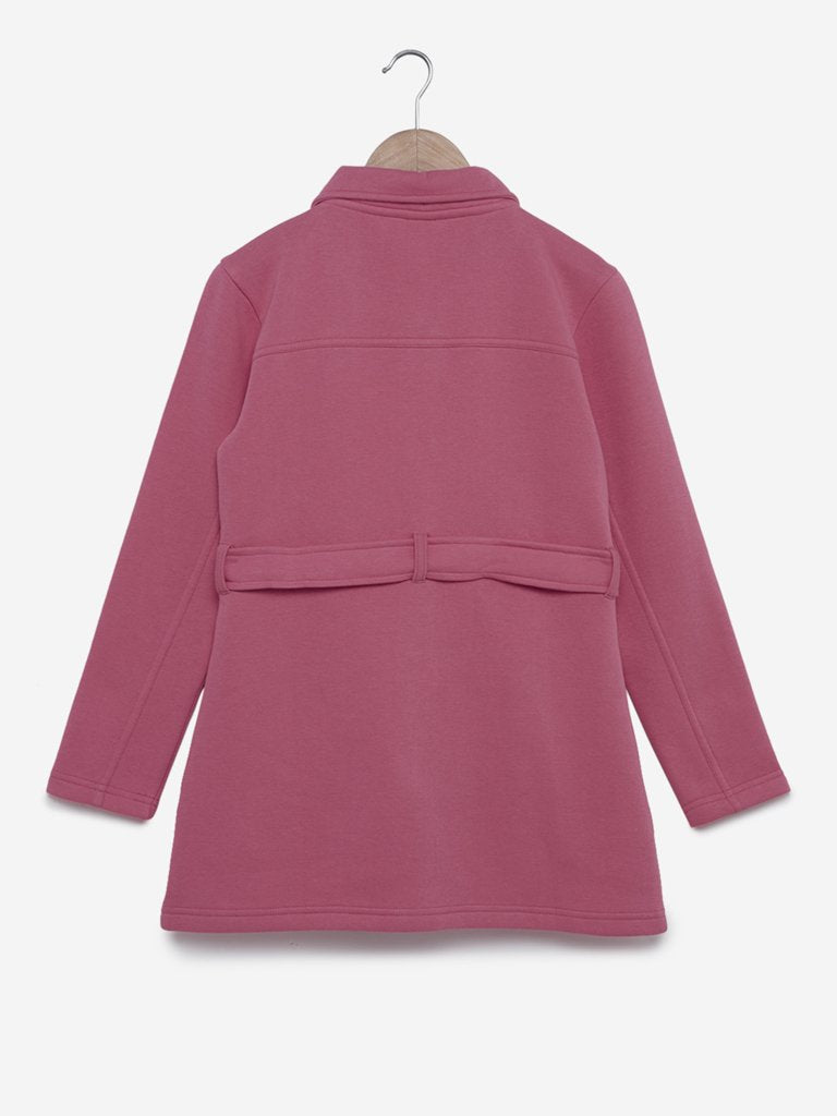 Y&F Kids Pink Coat with Belt