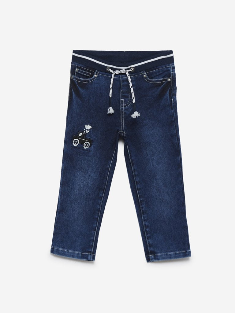 HOP Kids Indigo Jogger-Styled Jeans
