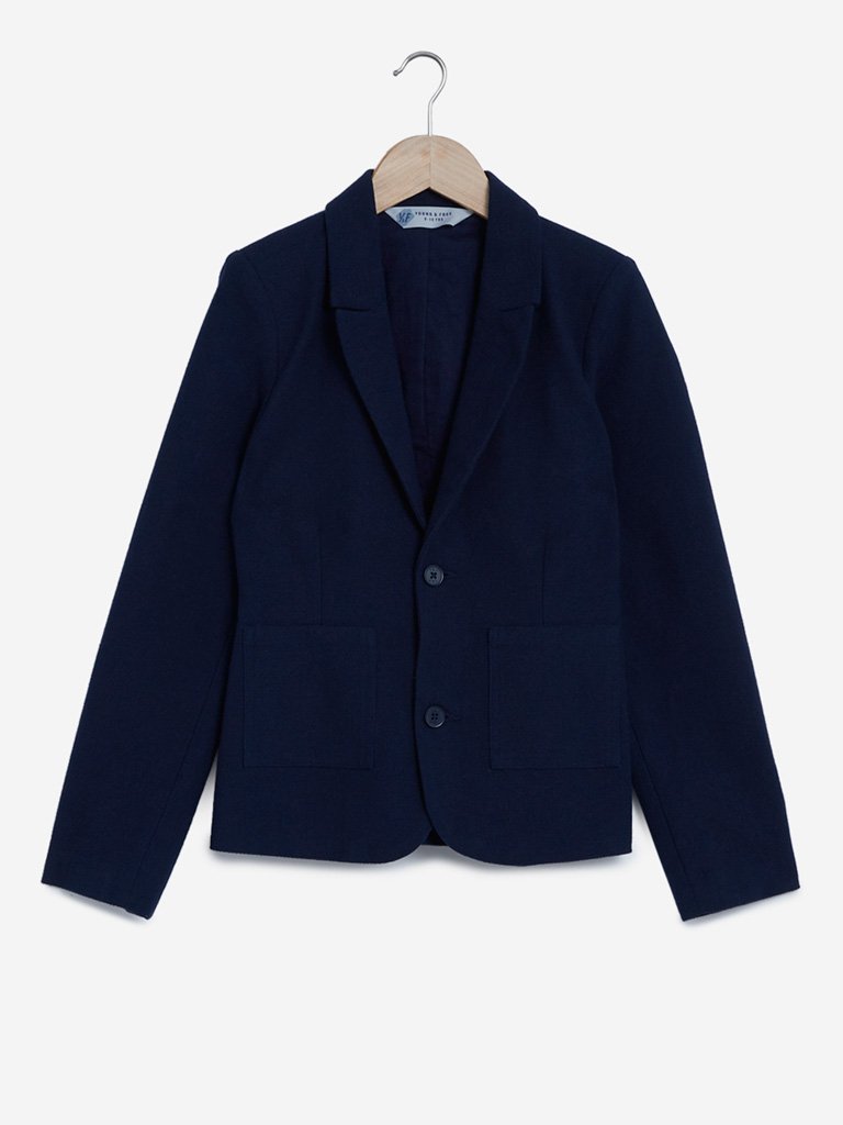 Y&F Kids Navy Pure Cotton Jacket
