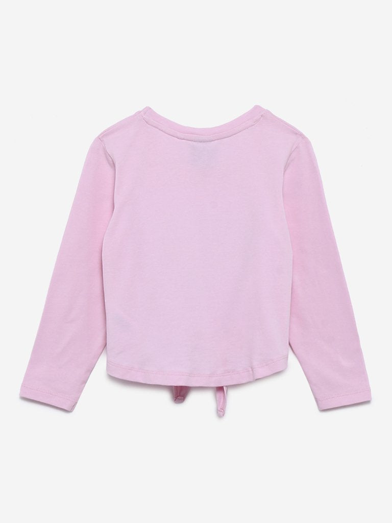 HOP Kids Pink Sequinned T-Shirt