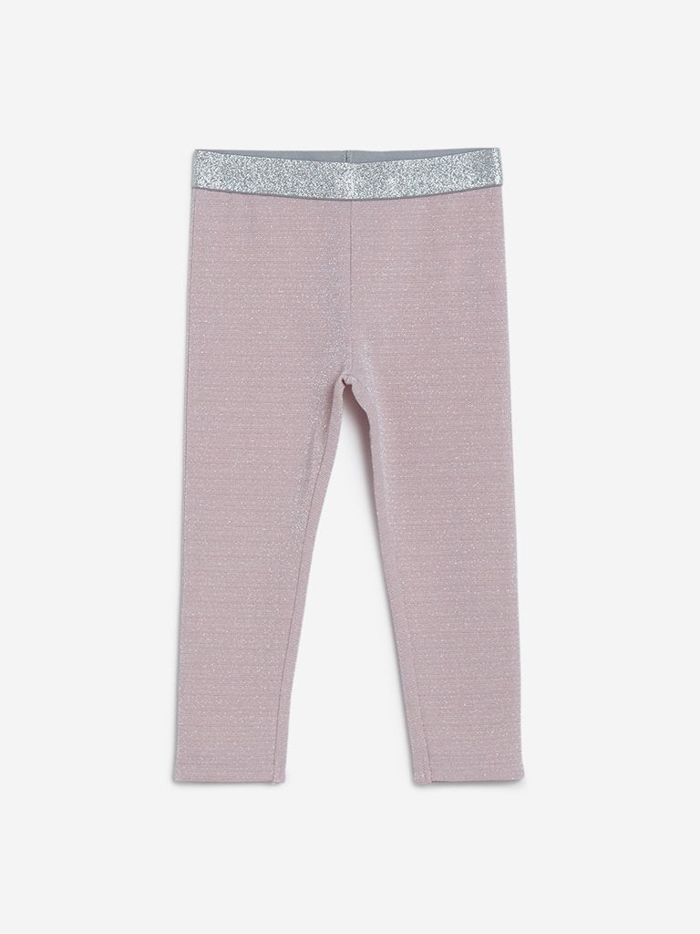 HOP Kids Pink Striped Leggings