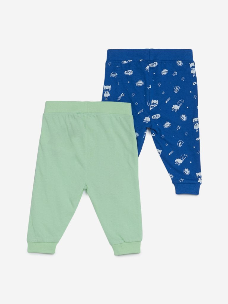 Baby HOP Light Green Hero Joggers Set of Two