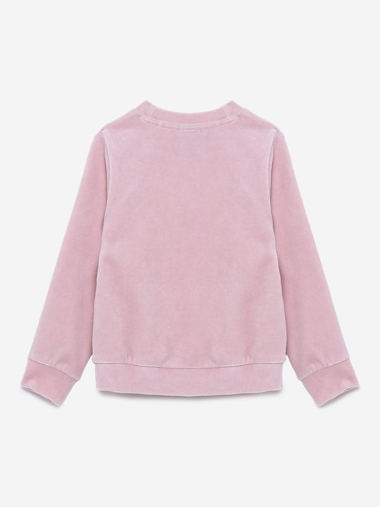 HOP Kids Pink Velveteen Sweatshirt