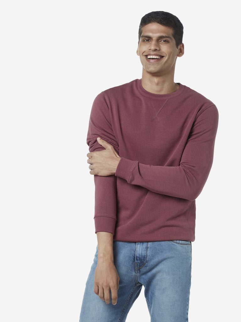 WES Casuals Dusty Pink Relaxed Fit T-Shirt