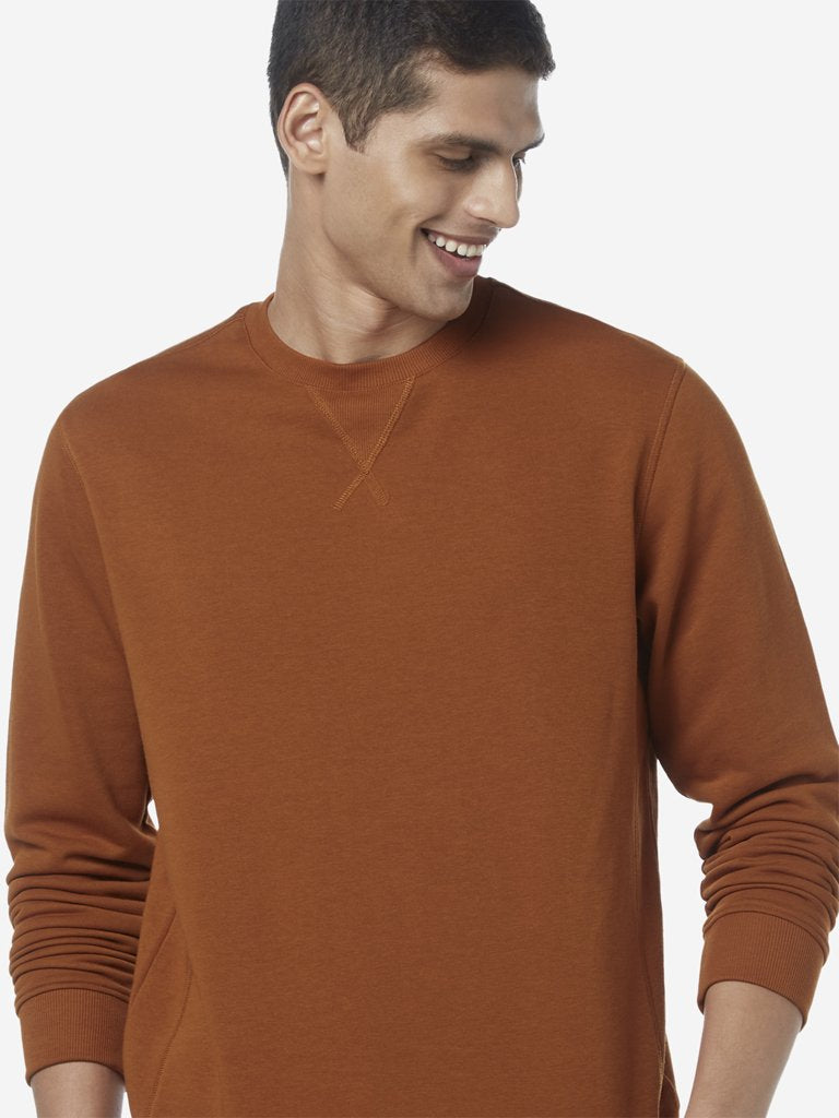 WES Casuals Rust Relaxed Fit T-Shirt